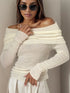 'Viatrix' Wool Knit Off-Shoulder Sweater - Celes Fashion